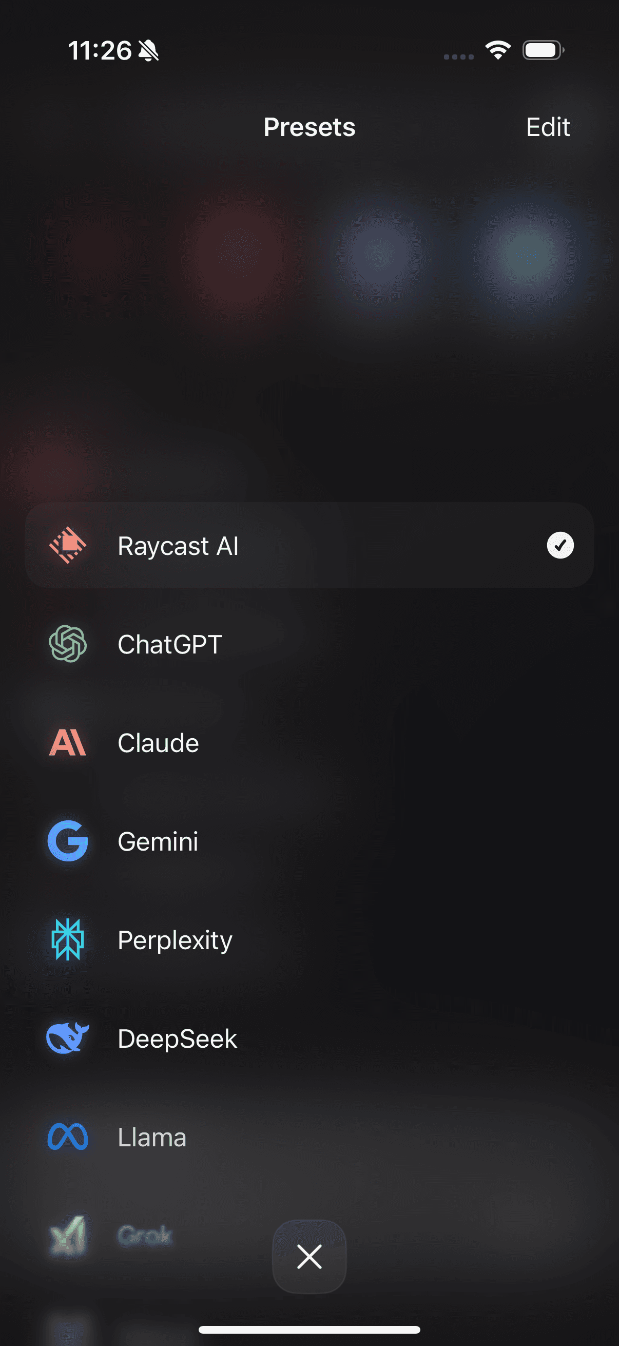 Raycast — Raycast AI Preset Picker
